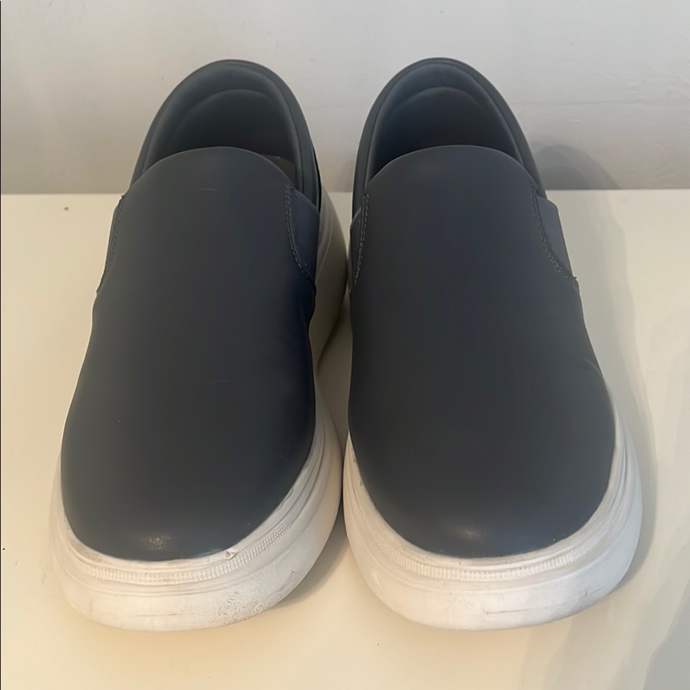 Gray and White Slip-On Loafers OrthoComfoot